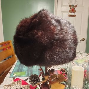 Vintage Mink Hat| Women's Winter Cap| Dome Shape
